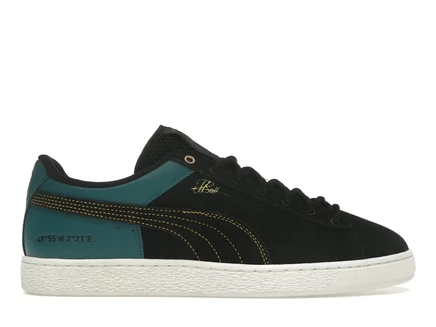 Мужские кроссовки Puma Suede Usain Bolt, черно-зеленые