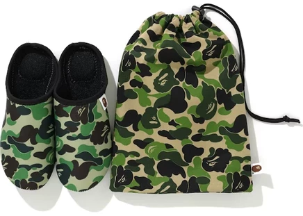 Мужские тапочки Bape ABC с мешочком, зеленые