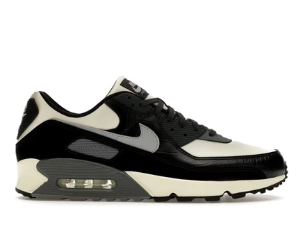 Мужские кроссовки Nike Air Max 90 QS Smoke Grey Crocodile, слоновая кость/светло-серый/черный/антрацит