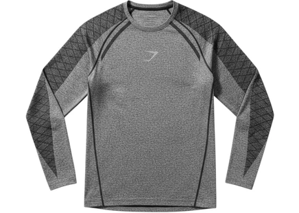 Мужской лонгслив Gymshark Devant Seamless, черный
