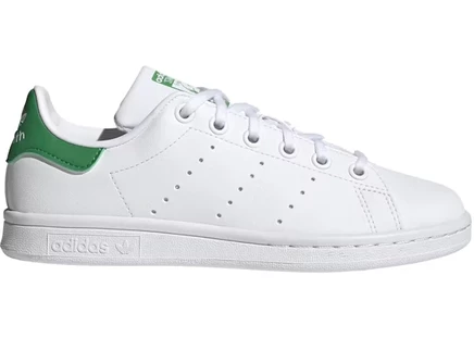 Детские кеды Adidas Stan Smith Primegreen, бело-зеленые (GS)