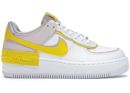 Женские кроссовки Nike AF1 Shadow, бело-розово-желтые