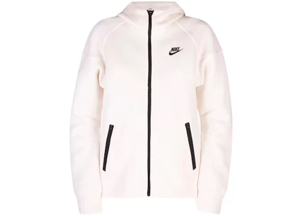 Женское худи Nike Tech Fleece Windrunner, слоновая кость/черная