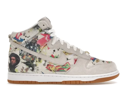 Мужские кроссовки Nike SB Dunk High x Supreme Rammellzee, белые/мультицвет