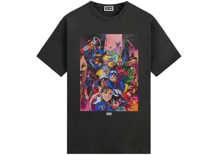 Kith x Marvel vs. Capcom Heroes vs. Street Fighter Vintage Tee Black black