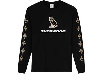 Мужской лонгслив OVO x Sherwood Hockey Pom Pom, черно-золотой