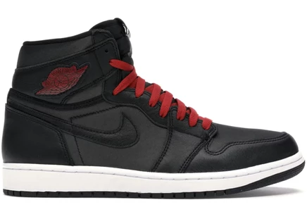 Кроссовки Jordan 1 Retro High, черно-бело-красные
