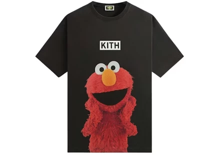 Мужская футболка kith elmo x sesame street, черная