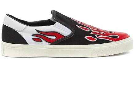 Мужские слипоны Amiri Flame Slip On, черно-красные