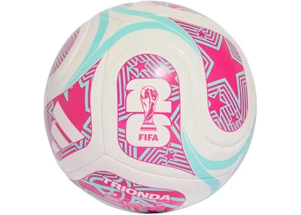 Мяч Adidas Trionda Club FIFA World Cup 2026, белый/аква/шок-розовый