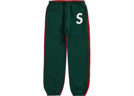 Мужские спортивные штаны Supreme S Logo Split, темно-зеленые