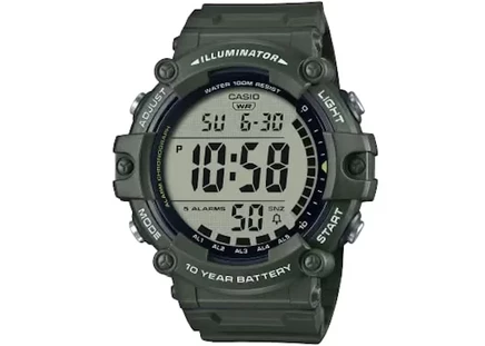 Мужские часы Casio AE-1500WHX-3A, кварцевые, цифровой дисплей, диаметр 51 мм