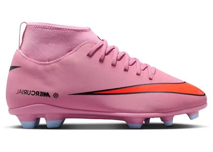 Детские футбольные бутсы Nike Mercurial Superfly 10 Club MG, розово-черные