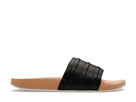 Мужские сланцы Adidas Adilette Premium, черно‑коричневые