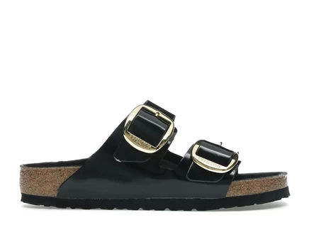 Женские сандалии Birkenstock Arizona Big Buckle, черные/золотистые