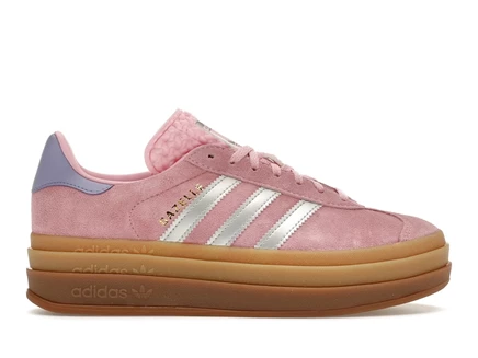 Детские кроссовки Adidas Gazelle Bold, розовые с gum-подошвой