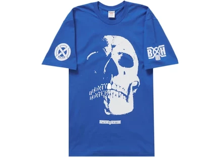Мужская футболка Supreme Bounty Hunter Skulls, синяя