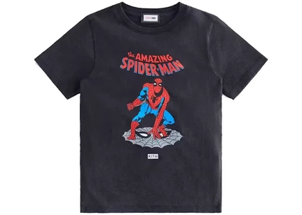 Детская футболка KITH Marvel Spider-Man Allies, черная