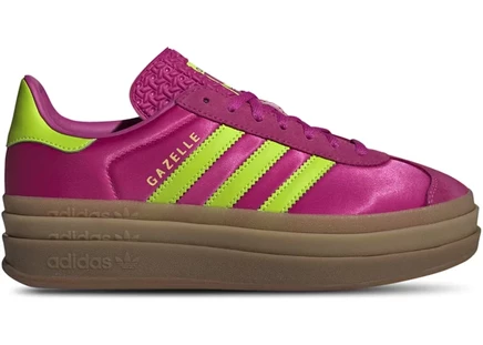 Женские кроссовки Adidas Gazelle Bold, лайм‑фуксия