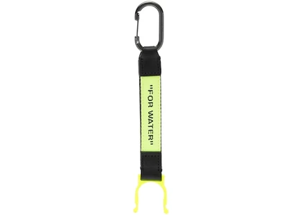 Брелок-держатель для бутылки Off-White Bottle Holder, черный/флуо-желтый