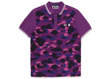 BAPE x Fred Perry Color Camo Polo Purple purple