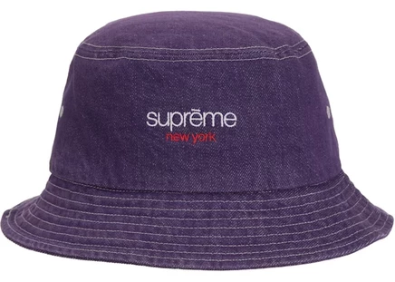 Мужская панама Supreme Denim Crusher, фиолетовая