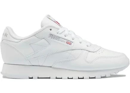 Женские кроссовки Reebok Classic Leather, бело-серые