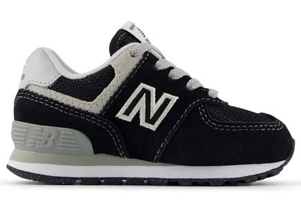 Детские кроссовки New Balance 574 Lace, черно-белые
