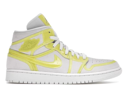 Женские кроссовки Jordan 1 Mid, опти-жёлтые
