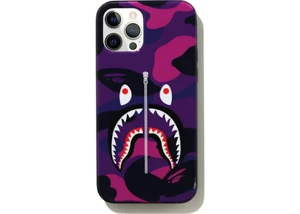 Унисекс чехол bape shark для iphone 12/12 pro, фиолетовый