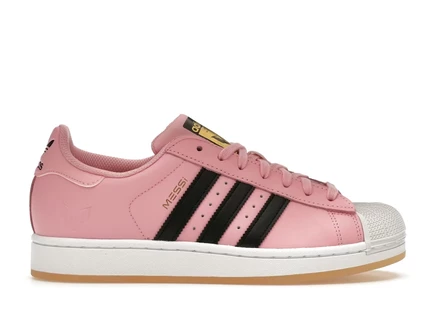 Мужские кеды Adidas Superstar Messi, розовые/черные/золотые