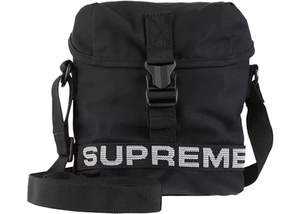 Унисекс сумка через плечо supreme field side bag, черная