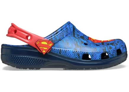Детские сабо Crocs Classic Clog Superman, синий/красный