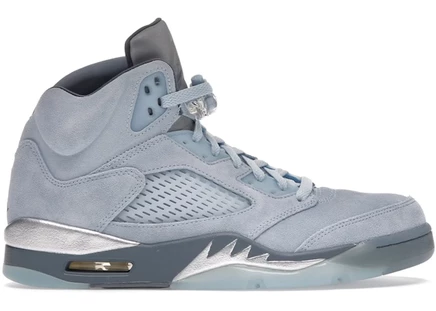Женские кроссовки Jordan 5 Retro Bluebird, голубые/серо-серебристые/белые