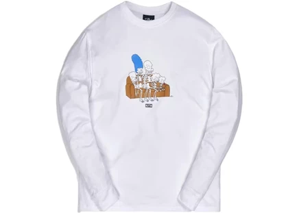 Мужская футболка KITH x The Simpsons Couch L/S, белая