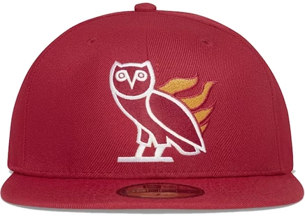 Мужская кепка OVO x NBA New Era 59Fifty, красная