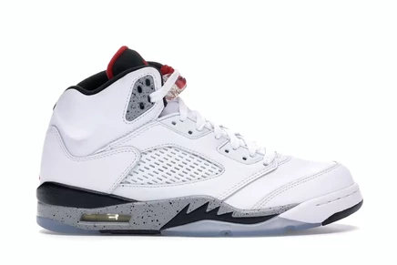 Мужские кроссовки Jordan 5 Retro, бело-серые