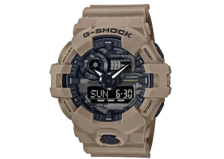 Мужские часы Casio G-Shock GA-700CA-5A, корпус 58 мм из полимерной смолы, кварцевые