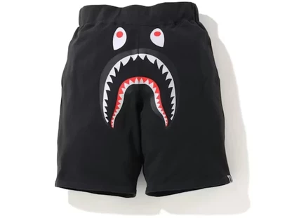 Мужские широкие шорты Bape Shark, черные
