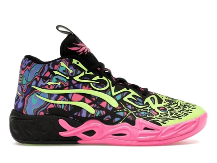 Мужские кроссовки Puma MB.04 Heem, черно-розово-лаймовые