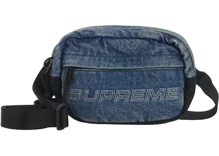 Унисекс мини-сумка Supreme Denim, выстиранная индиго