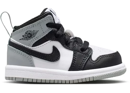 Детские кроссовки Jordan 1 Mid Barons, белые/серые/черные