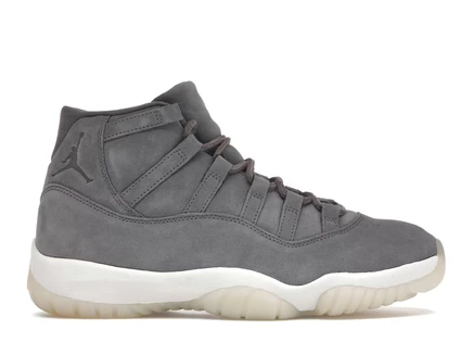 Мужские кроссовки Jordan 11 Retro Pinnacle, серые замшевые
