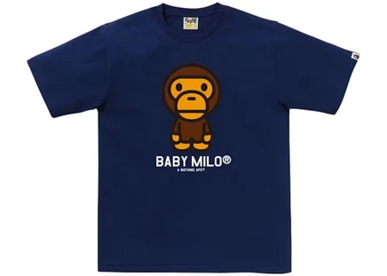 Мужская футболка Bape Baby Milo (FW24), темно-синяя