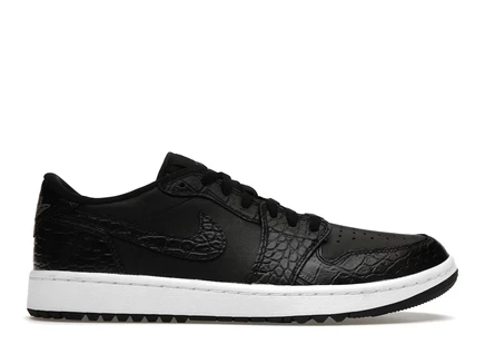 Мужские кроссовки Jordan 1 Golf Black Croc, черные