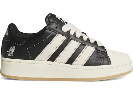 Мужские кеды Adidas Superstar XLG DIOS, черные/кремово/белые