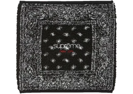 Унисекс шарф-труба Supreme Bandana флисовая, черная