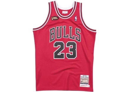 Mitchell & Ness Michael Jordan Chicago Bulls Finals 1997-98 Road Authentic NBA Jersey Red/Black/White red/black/white