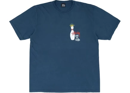 Футболка Stussy Kingpin Pigment Dyed, темно-синяя