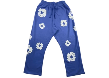 Denim Tears Cotton Wreath Baggy Sweatpants Blue blue